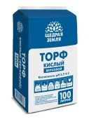 Торф кислый верховой Щедрая земля прессованный 100л 1/1/24 (Ф+)