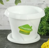 Флориана горшок с поддоном 0,7л d13,5 h10 C384 белый 1/30 Мартика