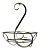 Подставка настенная Завиток-1 на 1 цветок черная с золотом (ФД)