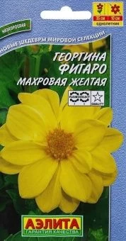 00022887_Георгина Фигаро махровая желтая (Аэлита)