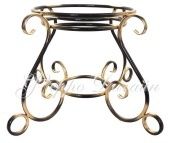 Подставка Вазон малый на 1 цветок черная с золотом (ФД)