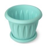 Фелиция горшок с поддоном 6,4л d27 h20,9см С105 бирюзовый 1/8 Мартика