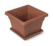 Квадро горшок с поддоном 0,63л d12 h12 C160 терракот 1/50 Мартика
