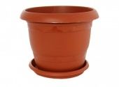 Топрак кашпо с поддоном 3л d20 h16,5 терракот (Ангора) 1/40