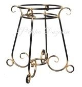 Подставка Вазон большой  на 1 цветок черный с золотом (ФД)