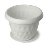 Розетта горшок с поддоном 4,9л d24,5 h19,2 см С128 мрамор 1/10 Мартика