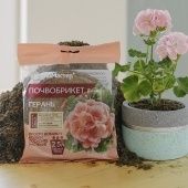 Почвобрикет Герань 2,5л круглый 1/33 (Б/М)