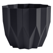 Геометрия кашпо 0,8л d13см h16см антрацит 1/27 (ФлораПласт)