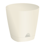 Амстердам горшок c прикорневым поливом 2,5л d17 h 16,5 сливочный (ФлораПласт)