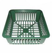 Корзина для луковичных квадрат 29,5x24,5см зеленая 1/100 (ГС)