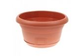 Миска кашпо 2л d20 терракот с поддоном (ФлораПласт)