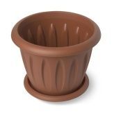Фелиция горшок с поддоном 1,8л d18  h13,6 см С103 терракот 1/20 Мартика