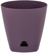 Амстердам горшок c прикорневым поливом 1,35л d14 h13 Морозная слива (ФлораПласт)