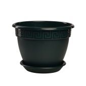 Антик горшок с поддоном 3,6л d22 h16 малахит 1/35 (ТехПласт)