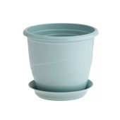 Венеция фиалочница горшок с поддоном 0,75л d12 h10,5 мята 1/10/60 (ТехПласт)