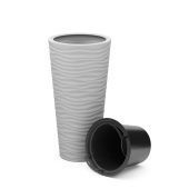 Оазис кашпо 63л со вставкой 13л d393 h775мм серый М8082 1/2 Альтернатива