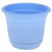 Колывань горшок с поддоном 3,7л d22 h17,7см С94 голубой 1/12 Мартика