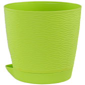 Блюз кашпо с поддоном 1,5л d14 h13см фисташковый (ФлораПласт)