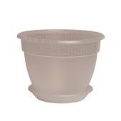 Антик горшок с поддоном 2,6л d19 h13,5 прозрачный 1/32 (ТехПласт)