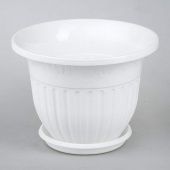 Лозанна горшок с поддоном 3л d22 h16,5 белый М1614 1/30 Альтернатива