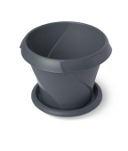 Флориана горшок с поддоном 0,7л d13,5 h10 C384 серый 1/30 Мартика