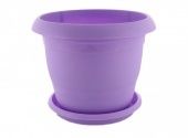 Топрак кашпо с поддоном 1,8л d17 h14 сиреневый (Ангора) 1/40