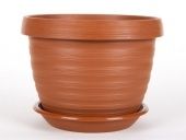 Толедо горшок с поддоном 3л d20 h15 терракот 1/19 (ТехПласт)