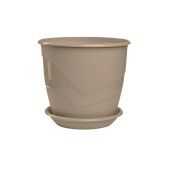 Венеция фиалочница горшок с поддоном 0,75л d12 h10,5 фраппе 1/10/60 (ТехПласт)