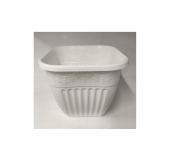 Уценка Лозанна кашпо без поддона квадрат 8л d26 h22,5 белый М1470  Альтернатива