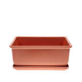 Бонсайница кашпо с поддоном 2л длина 20 h14 d9 терракот (ФлораПласт)