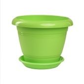 Фестона горшок с поддоном 4,6л d25 h19,5 зеленый 1/19 (ТехПласт)