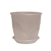 Венеция горшок с поддоном 3,1л d19 h17 прозрачный 1/14 (ТехПласт)