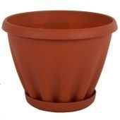 Знатный горшок с поддоном 6,7л d27см h20см терракот 1/9 (ФлораПласт)