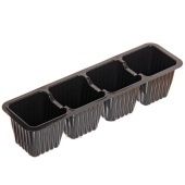 Кассета 4-х гнездная черная к микропарнику 0,6мм 1/10/400 (В/Х)