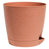 Блюз кашпо с поддоном 1,5л d14 h13см карамель (ФлораПласт)