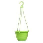 Глория кашпо подвесное с поддоном 6л d27,5 h17 зеленый 1/10 (ТехПласт)