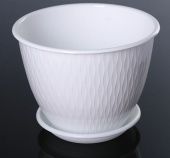 Корсика горшок с поддоном 2,4л d19 h14,5 белый 1/20 (ТехПласт)