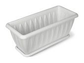 Фелиция ящик для растений с поддоном длина 40см высота 16,4см ширина 18,3 см С185 мрамор 1/9