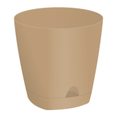 Амстердам горшок c прикорневым поливом 1,35л d14 h13 молочный шоколад (ФлораПласт)
