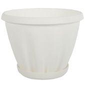 Знатный горшок с поддоном 1л d14см h11см мрамор 1/72 (ФлораПласт)