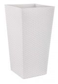 Ротанг кашпо 47л напольное без вкладки d325 h610мм белый М6827 1/5 Альтернатива