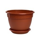 Антик горшок с поддоном 3,6л d22 h16 терракот 1/35 (ТехПласт)