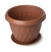 Розетта горшок с поддоном 4,9л d24,5 h19,2 см С128 терракот 1/10 Мартика