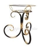 Подставка Лилия на 1 цветок черная с золотом (ФД)