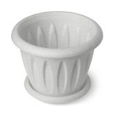 Фелиция горшок с поддоном 1,8л d18  h13,6 см С103 мрамор1/20 Мартика