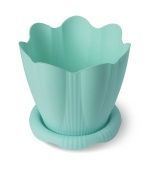 Эдельвейс горшок с поддоном 1,5л d16 h14,7 см С191 бирюзовый 1/20 Мартика