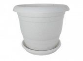 Топрак кашпо с поддоном 8,5л d29,5 h21,5 мрамор (Ангора) 1/20