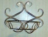 Подставка настенная Ромб на 1 цветок черная с золотом (ФД)