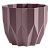 Геометрия кашпо 0,8л d13см h16см пыльная роза 1/27 (ФлораПласт)