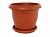 Топрак кашпо с поддоном 3л d20 h16,5 терракот (Ангора) 1/40